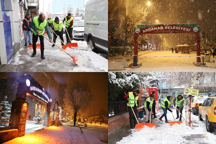 ARDAHAN’DA KAR SEZONU AÇILDI, BELEDİYE EKİPLERİ YOĞUN MESAİ YAPTI
